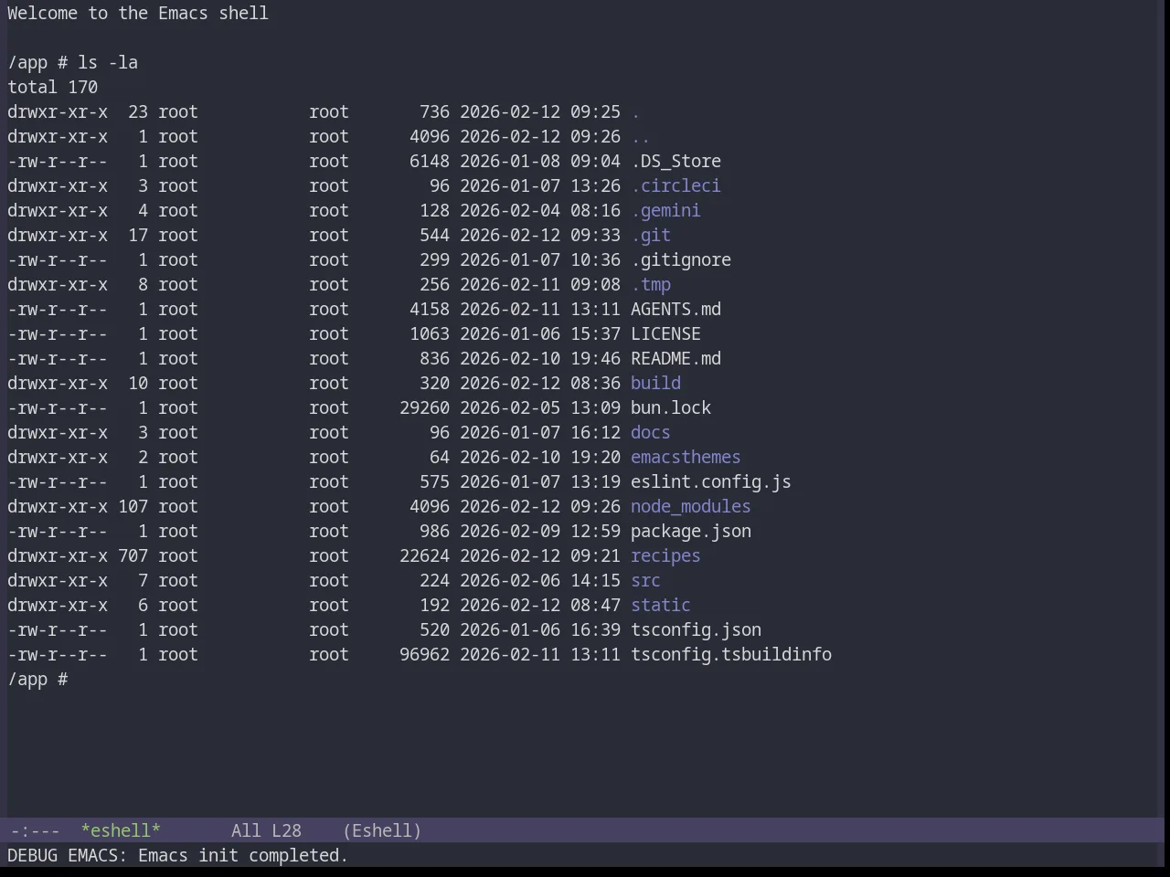 Base16 Porple Theme in eshell