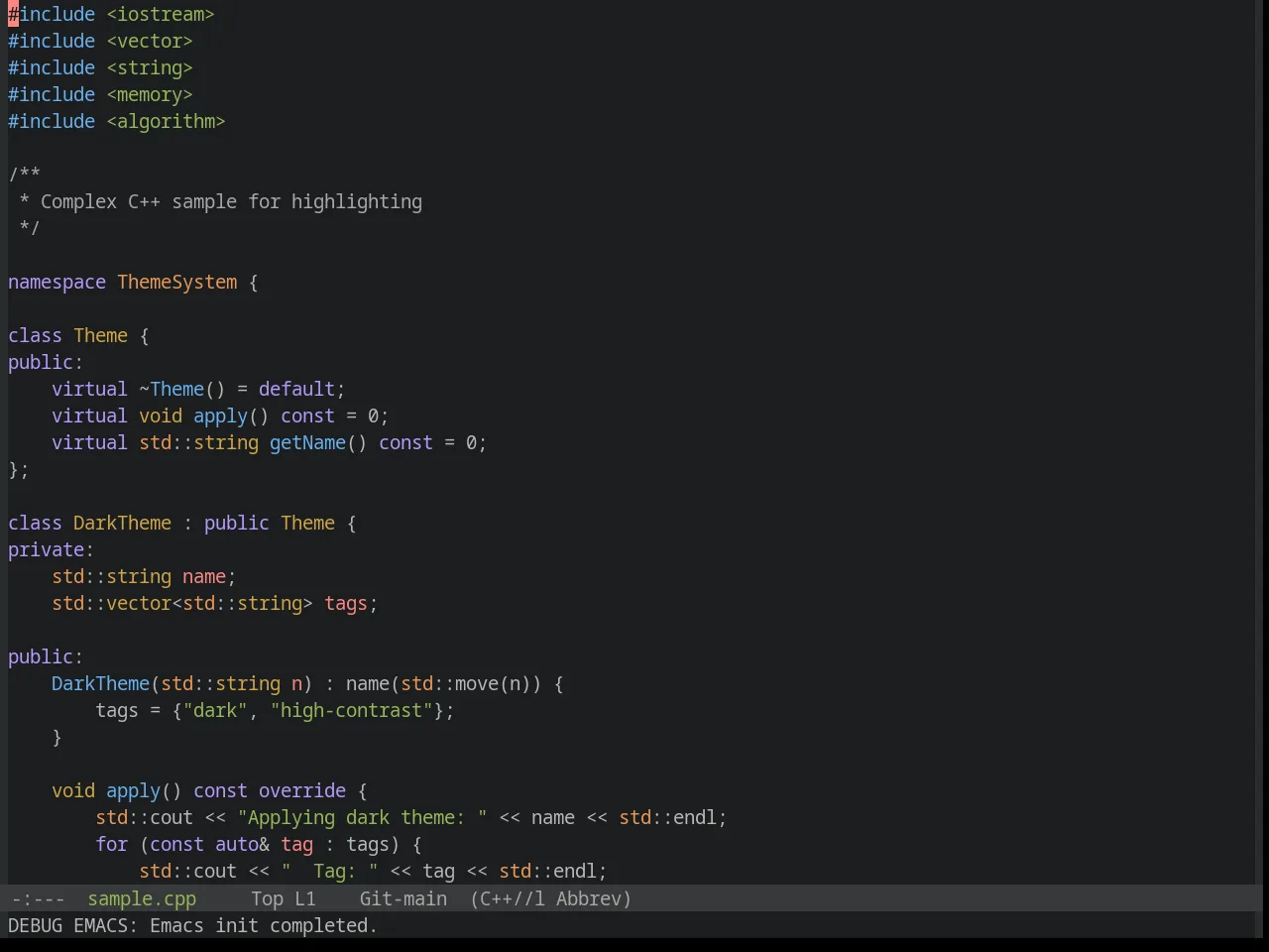 Base16 Precious Dark Eleven Theme in c++-mode