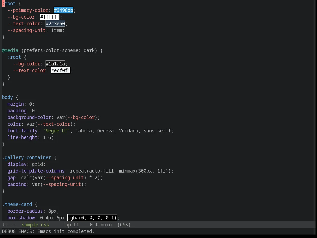Base16 Precious Dark Eleven Theme in css-mode