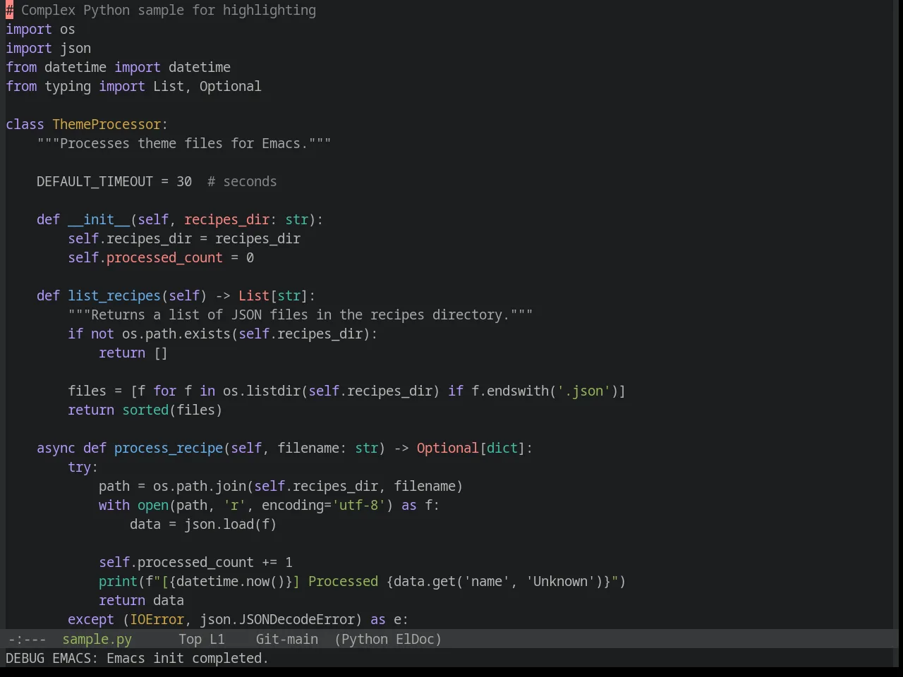 Base16 Precious Dark Eleven Theme in python-mode