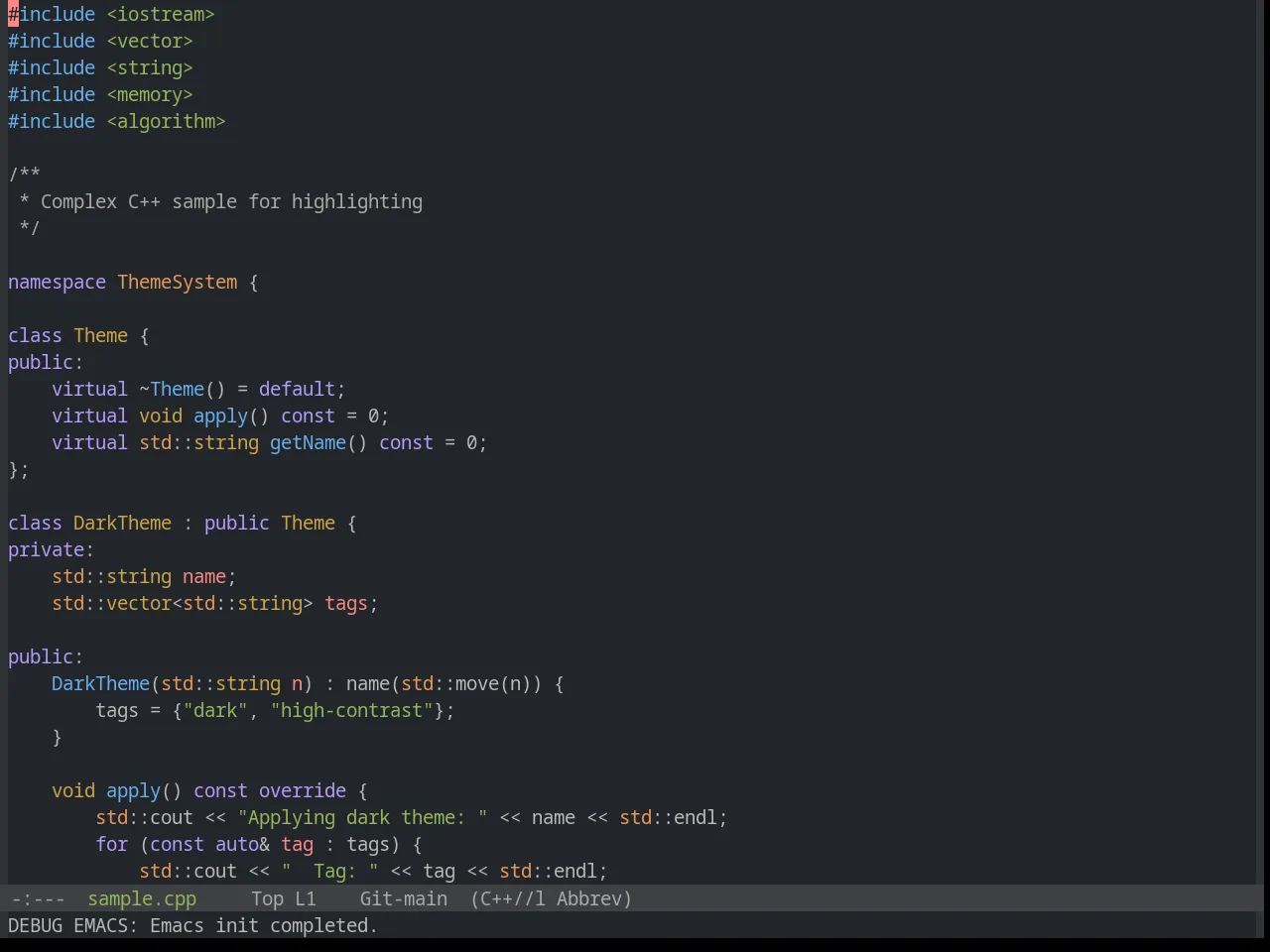 Base16 Precious Dark Fifteen Theme in c++-mode