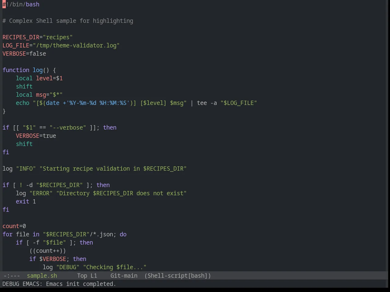 Base16 Precious Dark Fifteen Theme in sh-mode