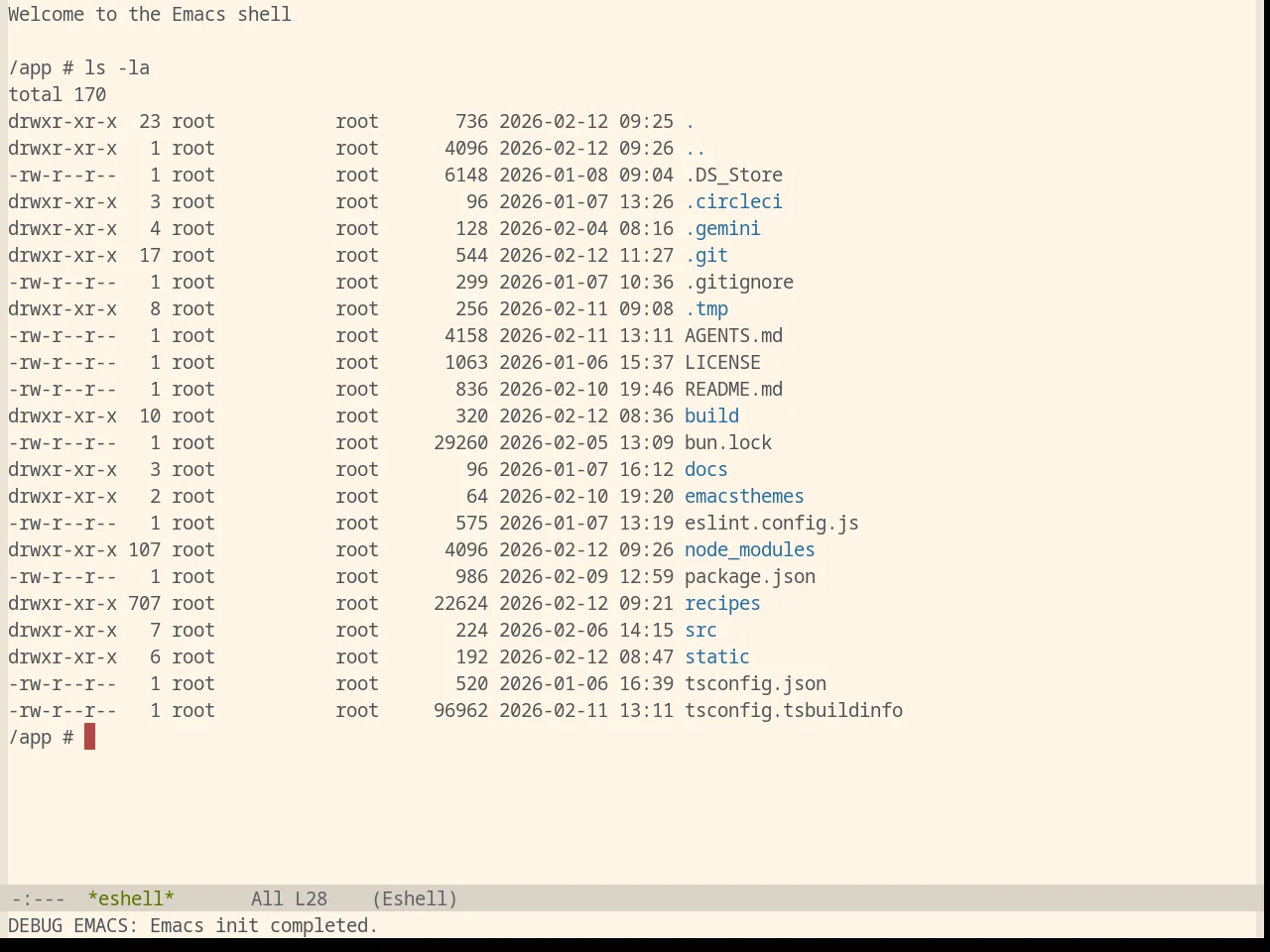 Base16 Precious Light Warm Theme in eshell