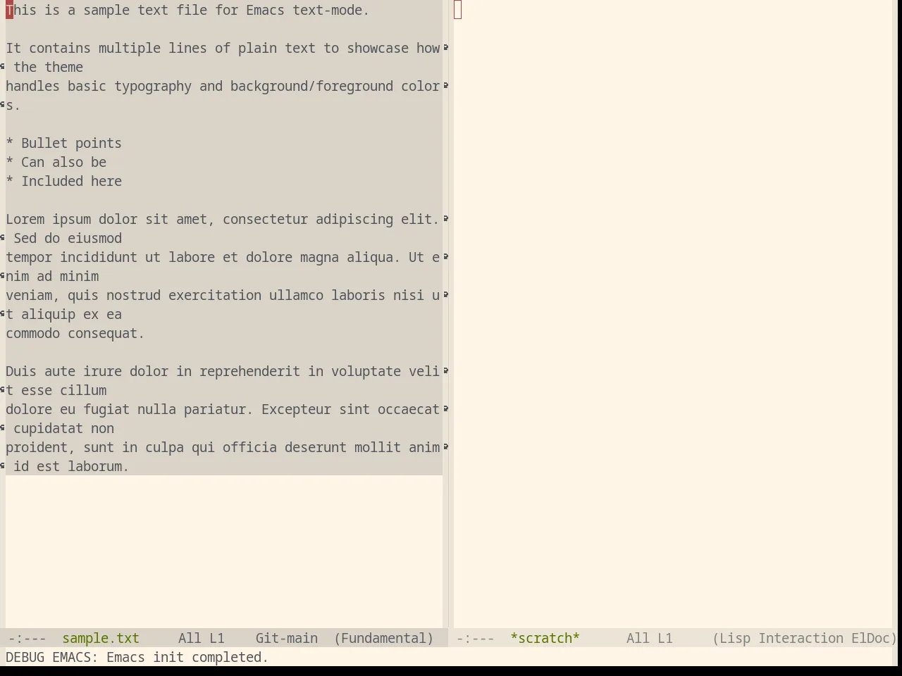 Base16 Precious Light Warm Theme in fundamental-mode