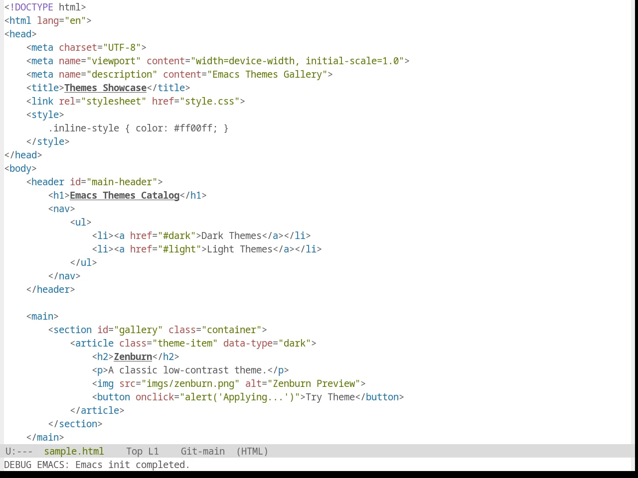 Base16 Precious Light White Theme in html-mode