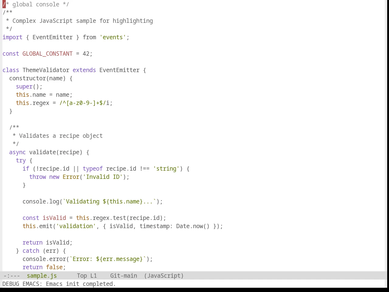 Base16 Precious Light White Theme in javascript-mode