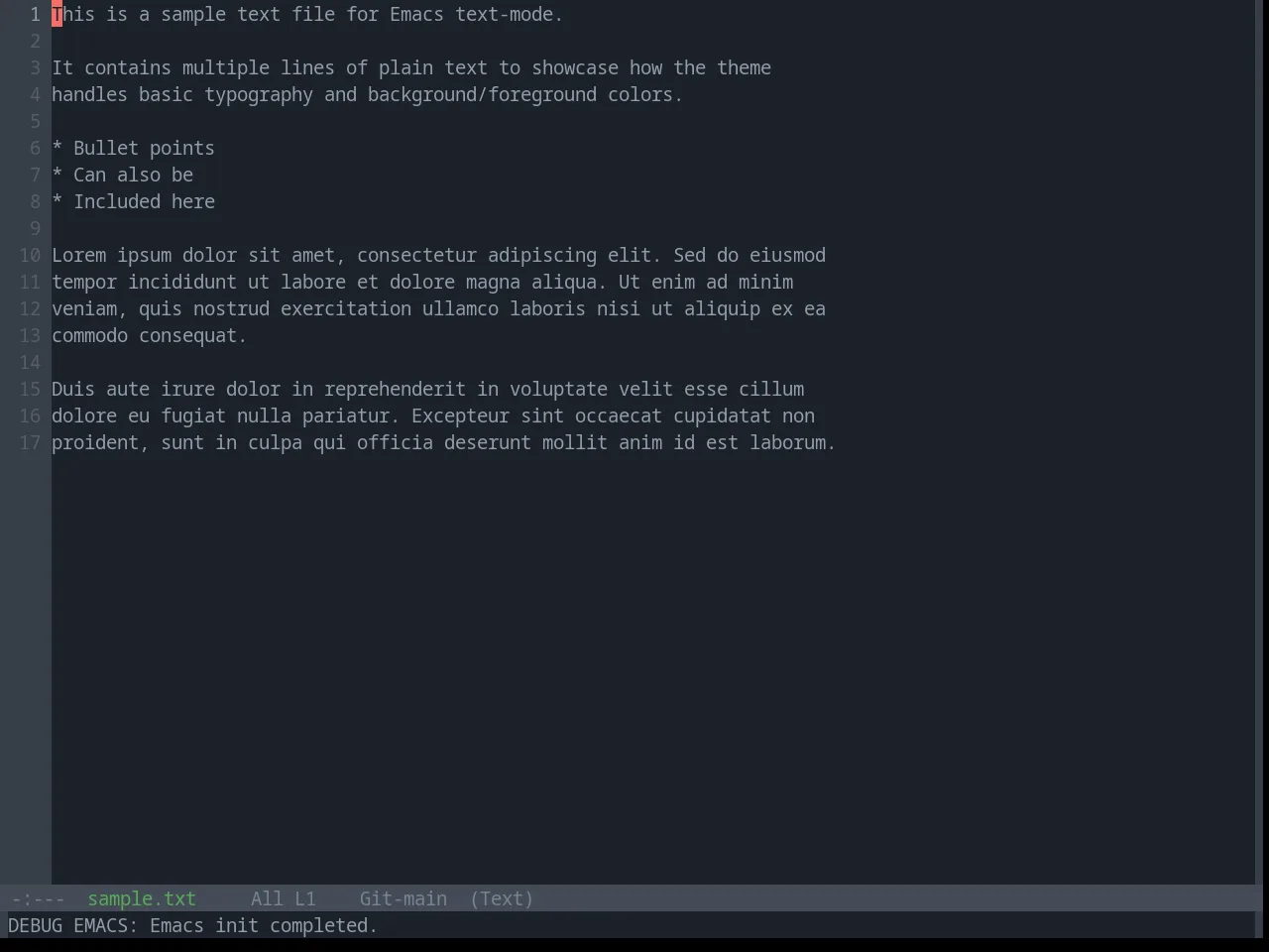 Base16 Primer Dark Dimmed Theme in text-mode