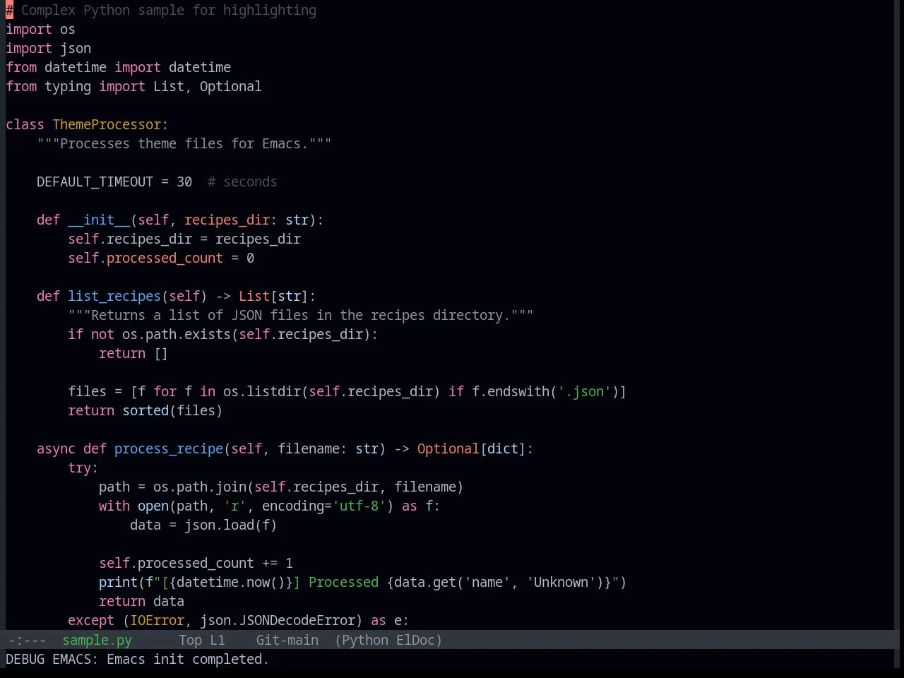 Base16 Primer Dark Theme in python-mode