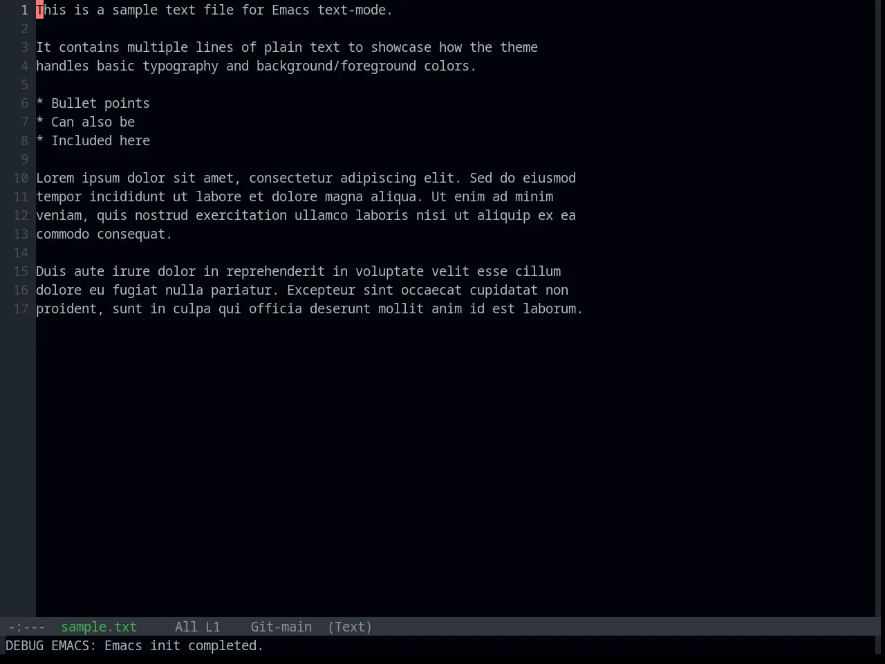 Base16 Primer Dark Theme in text-mode