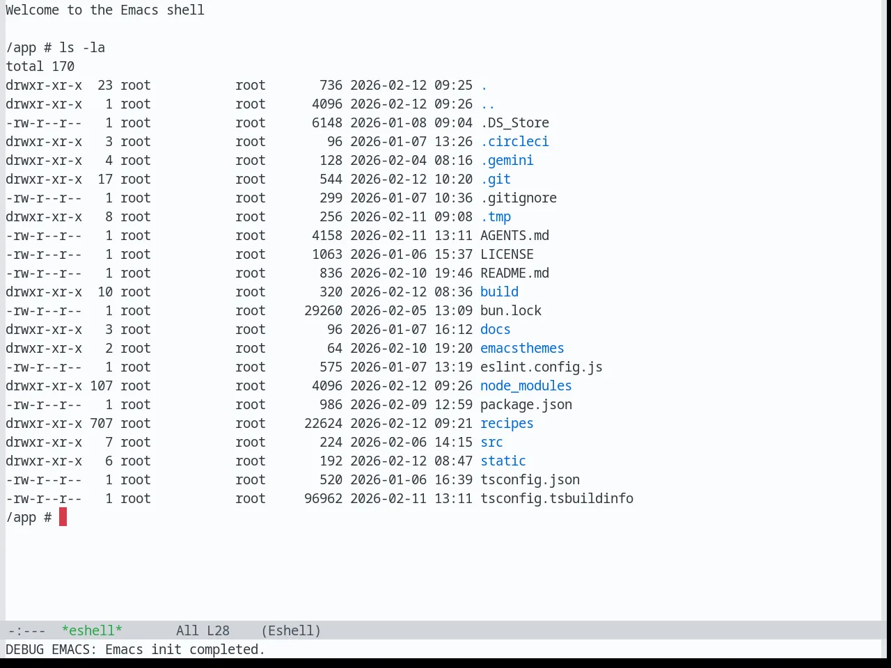 Base16 Primer Light Theme in eshell