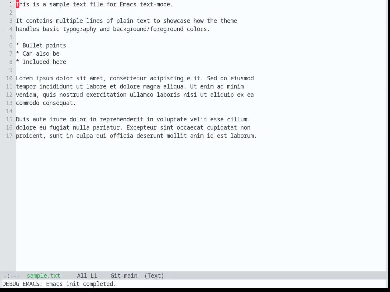 Base16 Primer Light Theme in text-mode