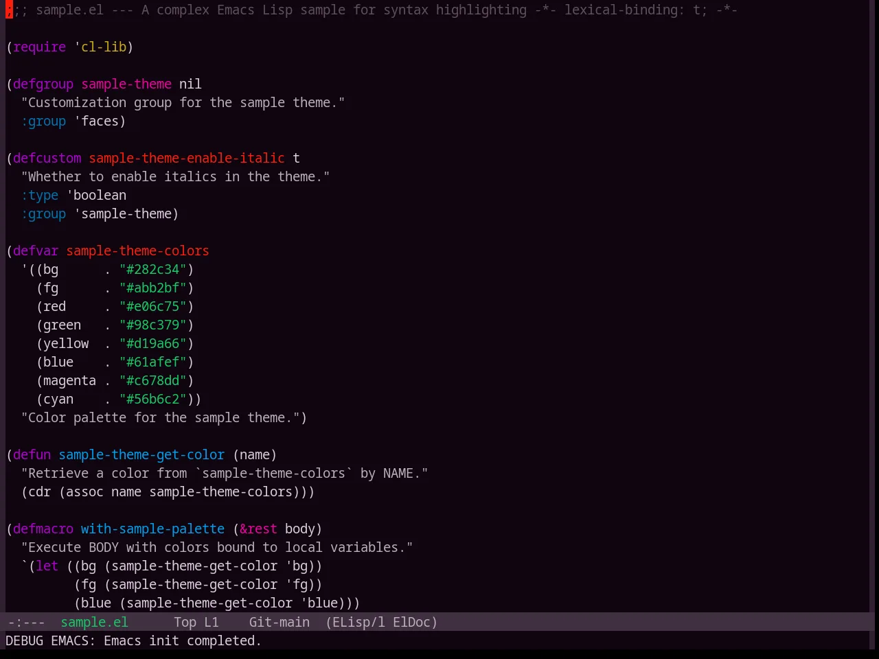 Base16 Purpledream Theme in emacs-lisp-mode