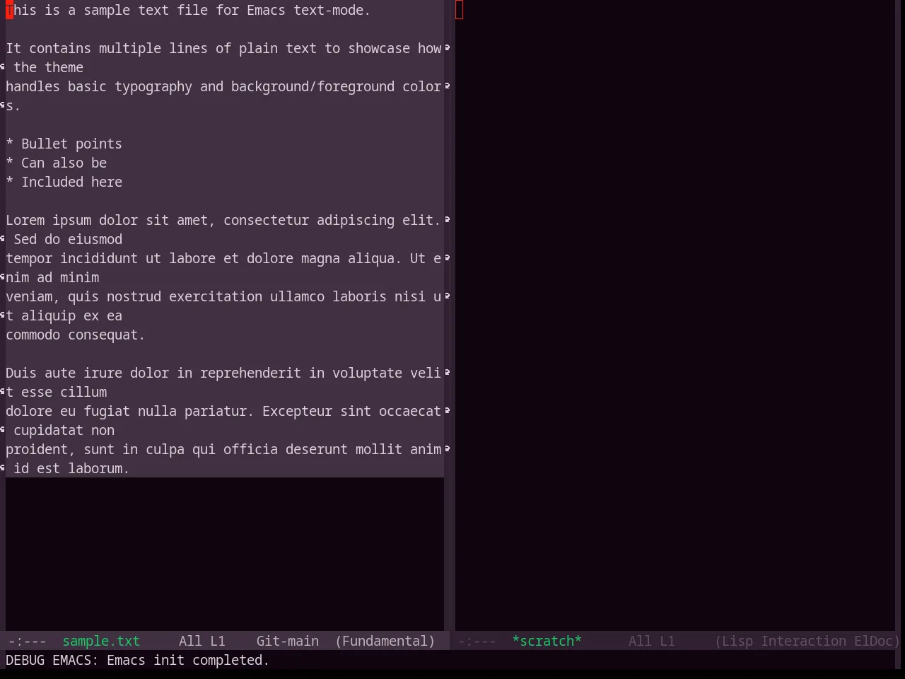 Base16 Purpledream Theme in fundamental-mode
