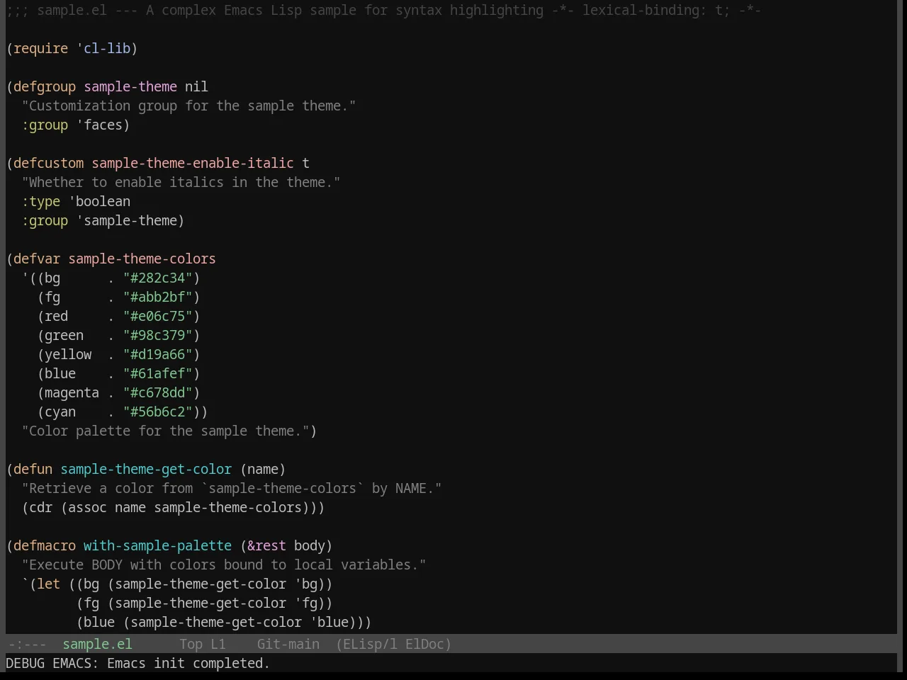 Base16 Qualia Theme in emacs-lisp-mode