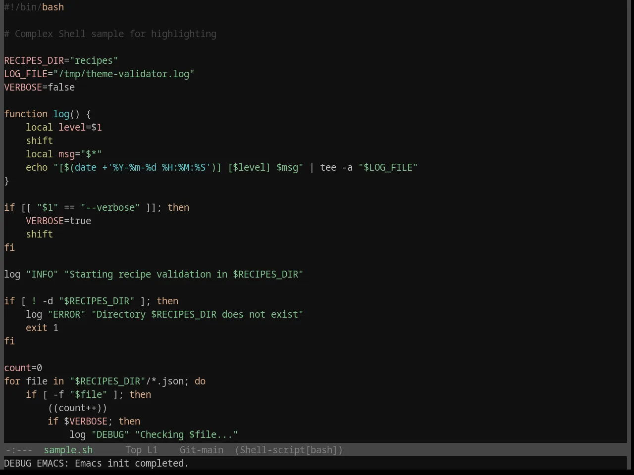 Base16 Qualia Theme in sh-mode