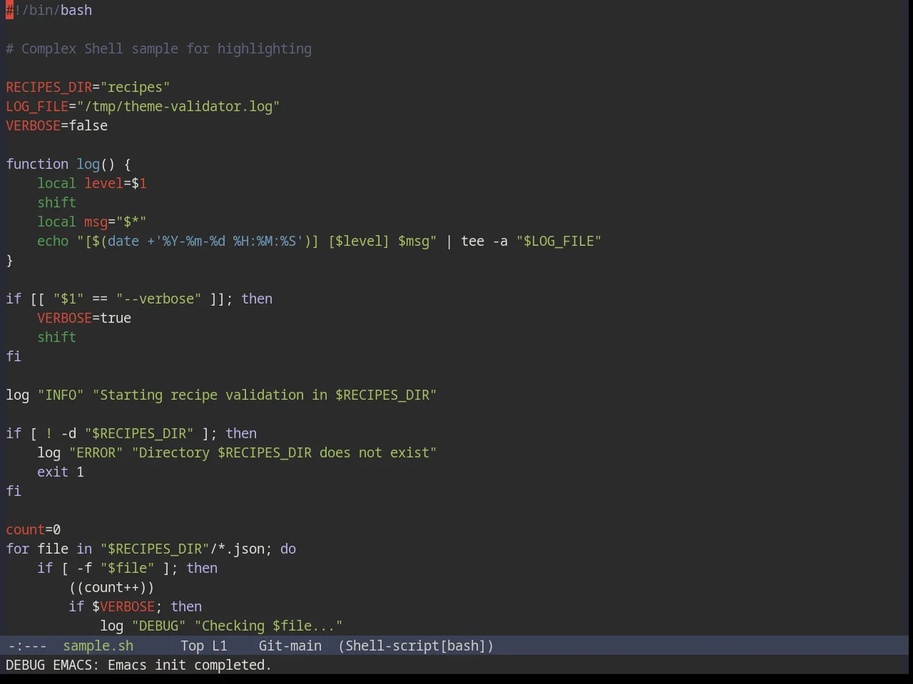 Base16 Railscasts Theme in sh-mode