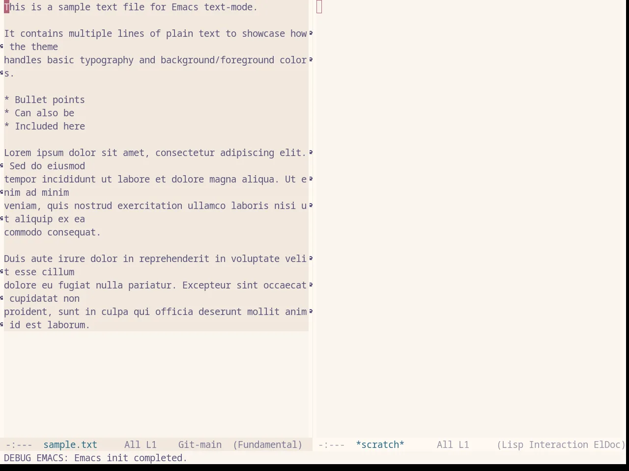Base16 Rose Pine Dawn Theme in fundamental-mode