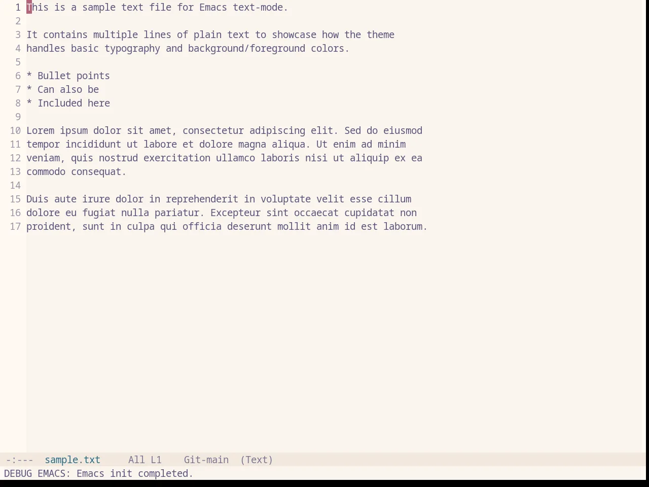 Base16 Rose Pine Dawn Theme in text-mode