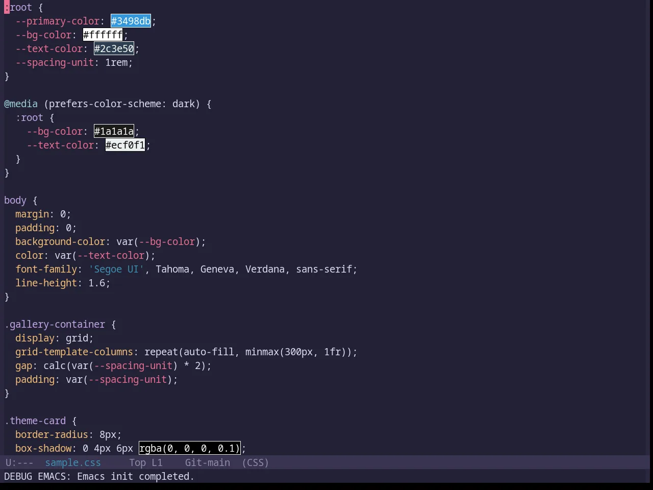 Base16 Rose Pine Moon Theme in css-mode