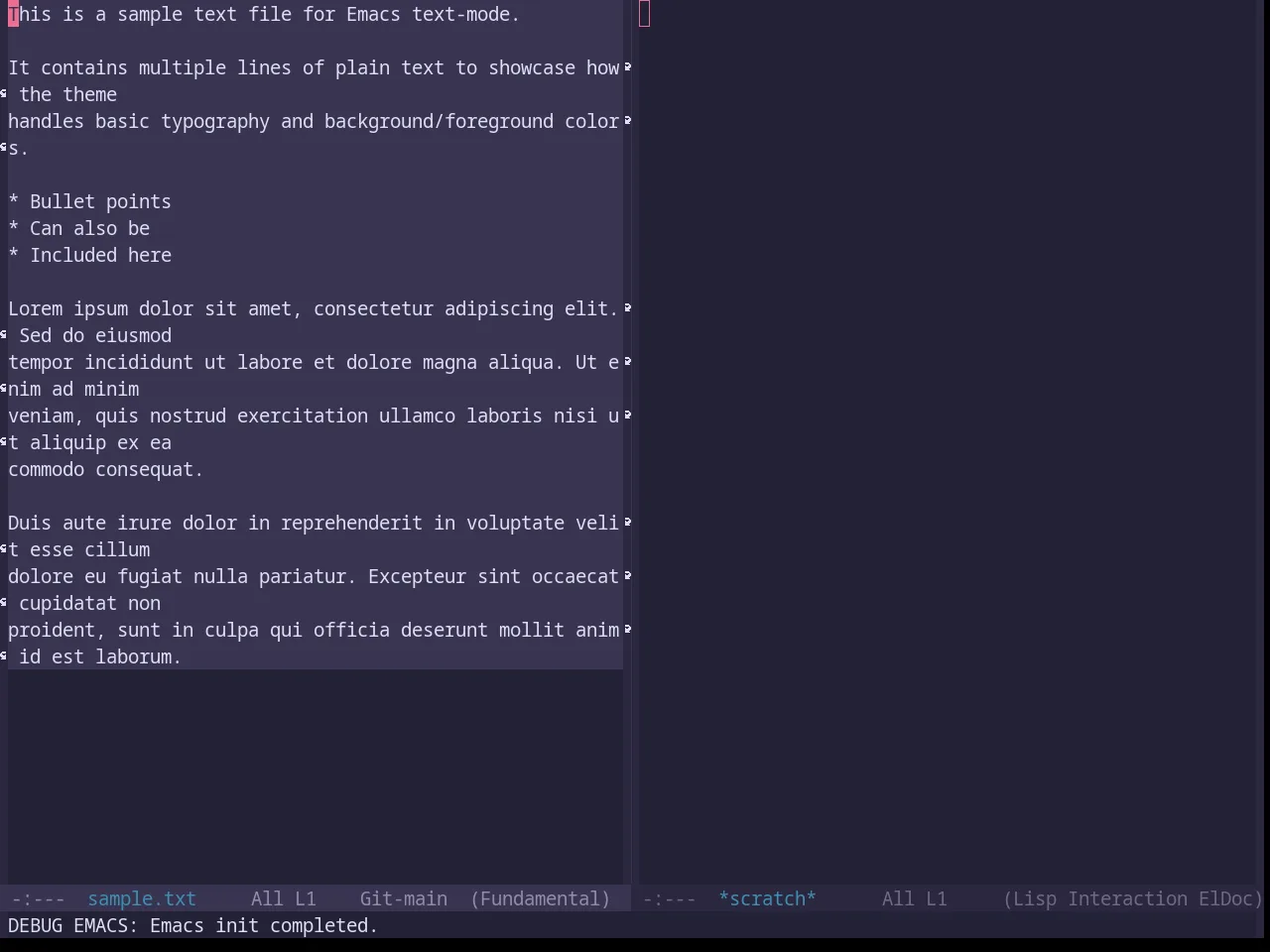 Base16 Rose Pine Moon Theme in fundamental-mode