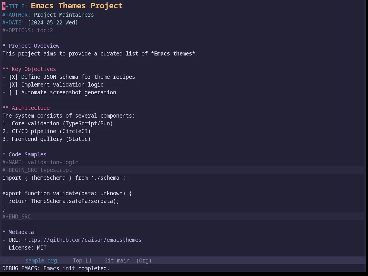 Base16 Rose Pine Moon Theme in org-mode