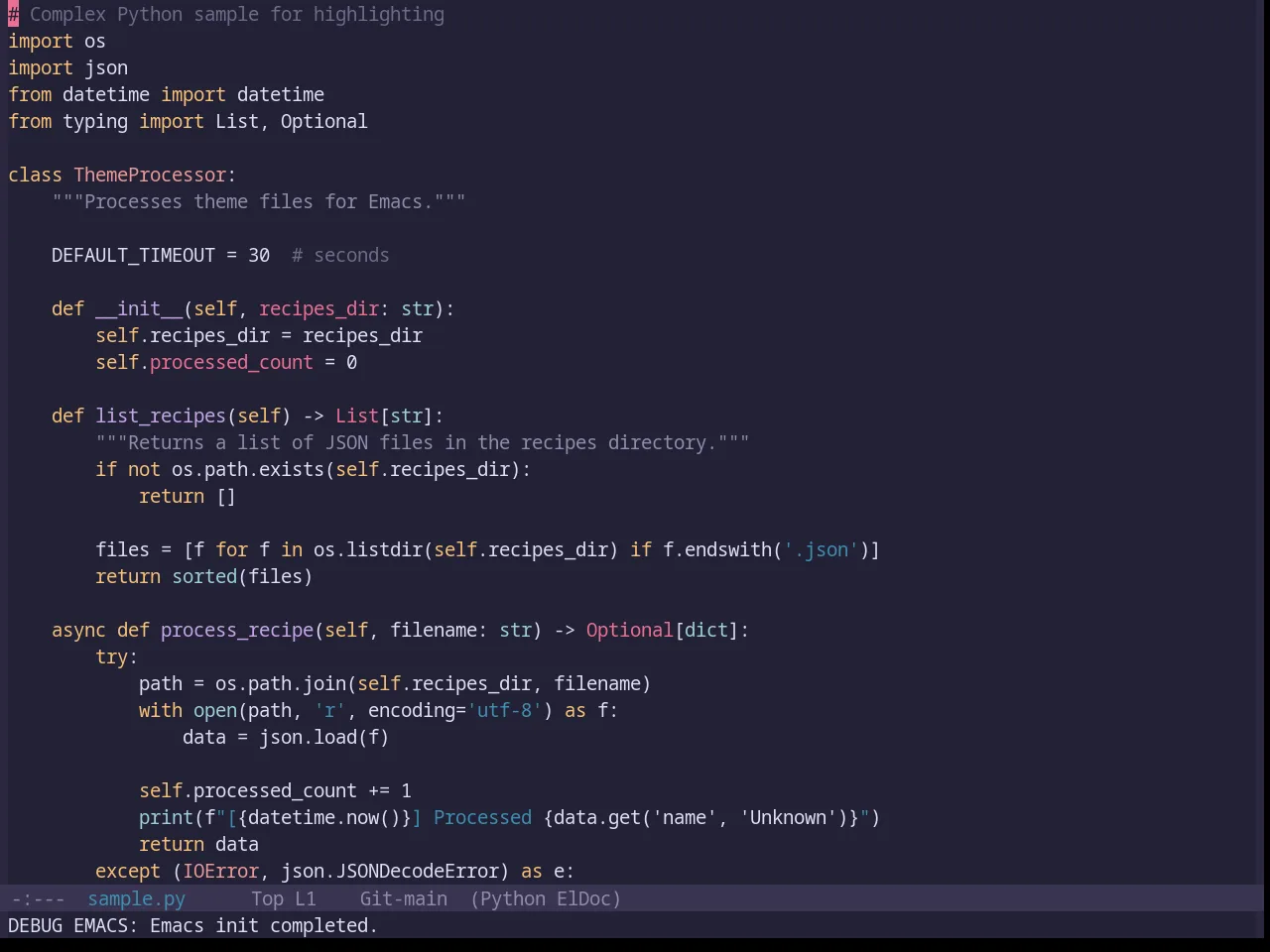 Base16 Rose Pine Moon Theme in python-mode