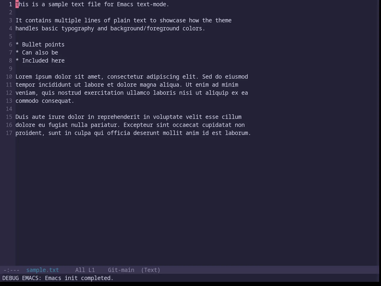 Base16 Rose Pine Moon Theme in text-mode
