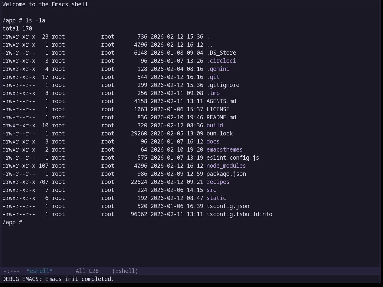 Base16 Rose Pine Theme in eshell