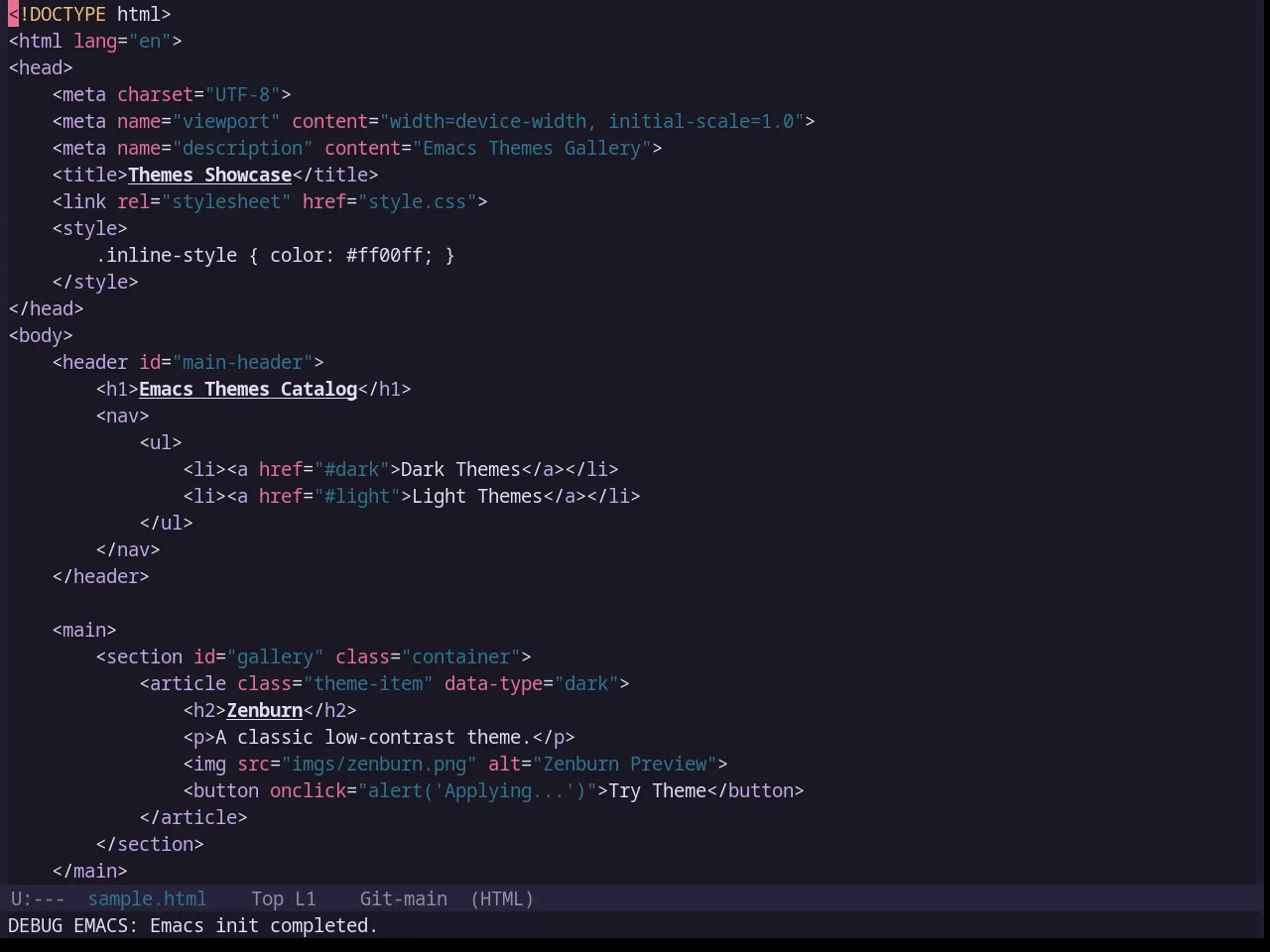 Base16 Rose Pine Theme in html-mode
