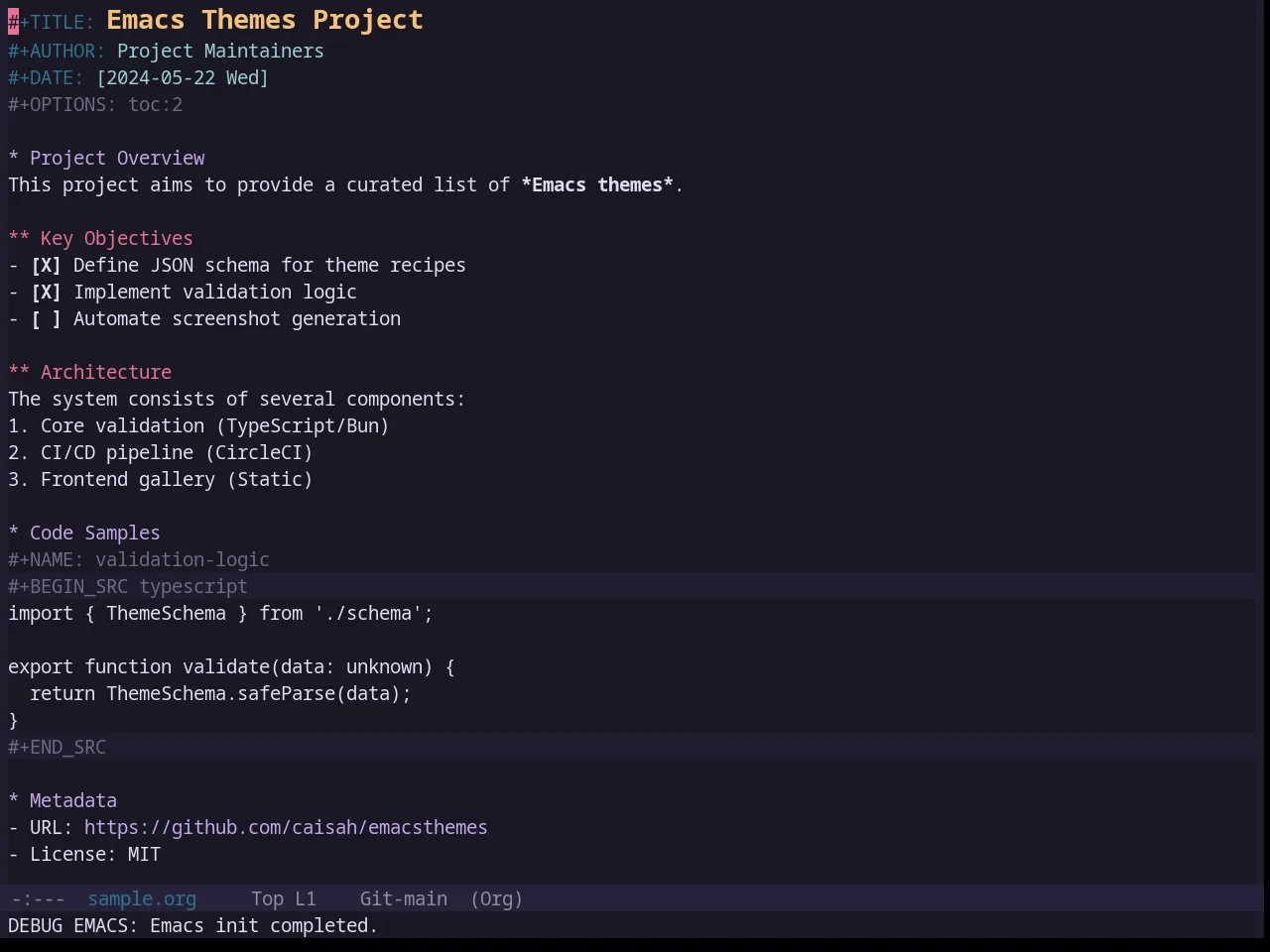 Base16 Rose Pine Theme in org-mode