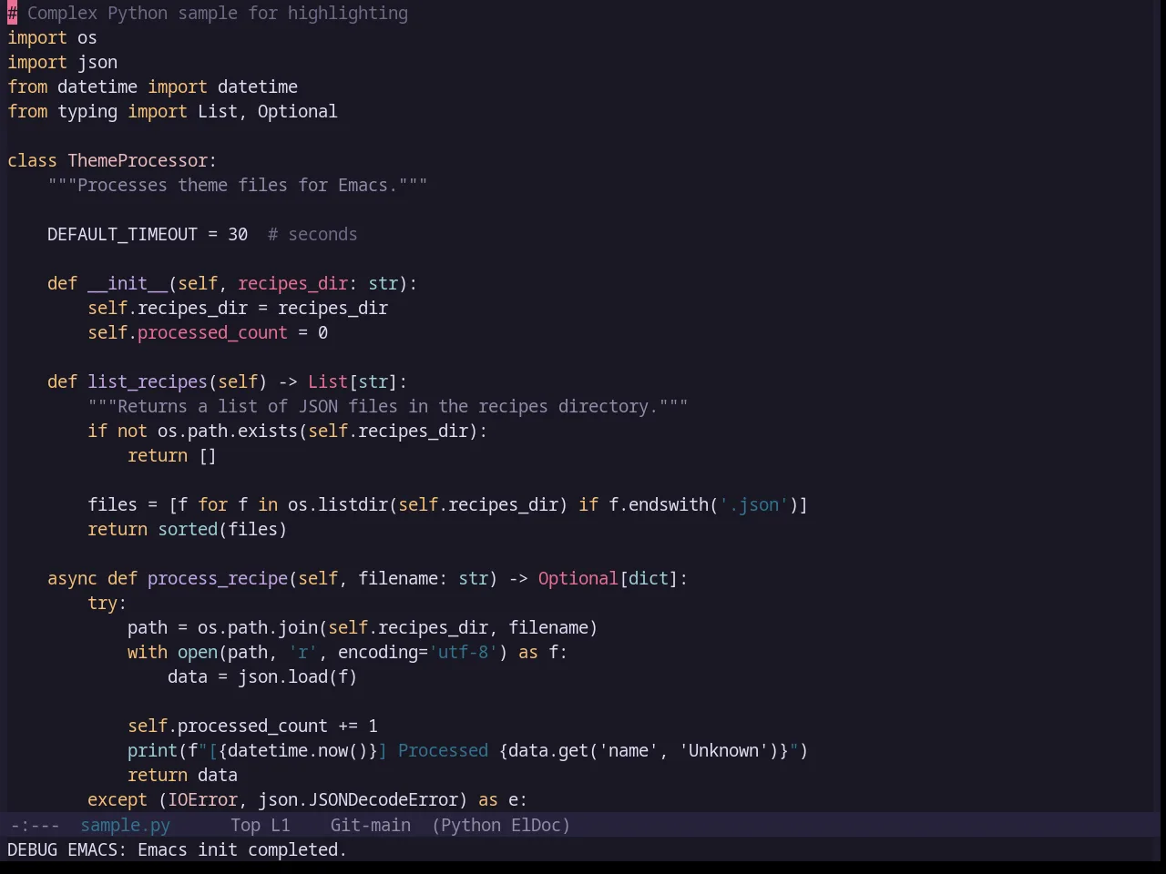 Base16 Rose Pine Theme in python-mode