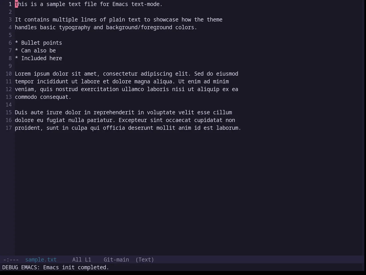 Base16 Rose Pine Theme in text-mode