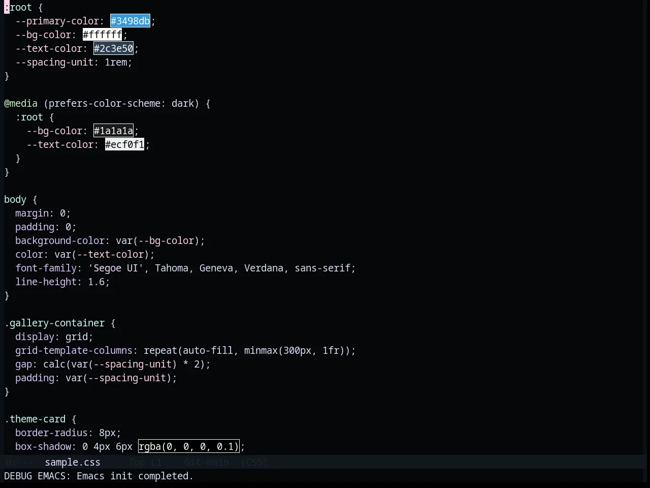 Base16 Saga Theme in css-mode