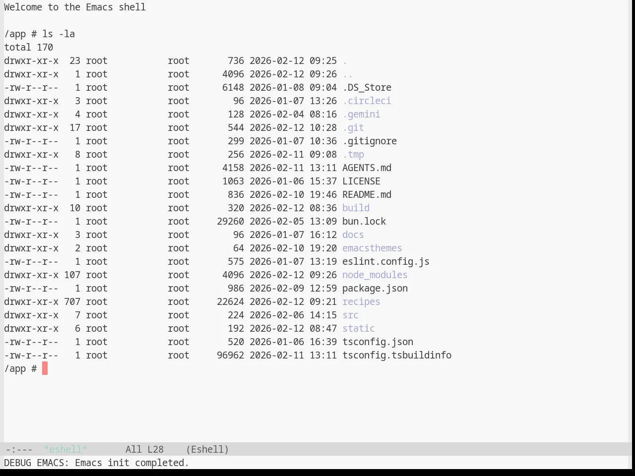 Base16 Sagelight Theme in eshell