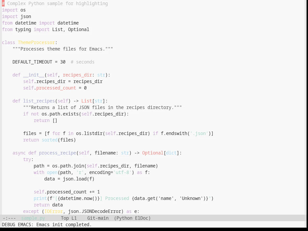 Base16 Sagelight Theme in python-mode