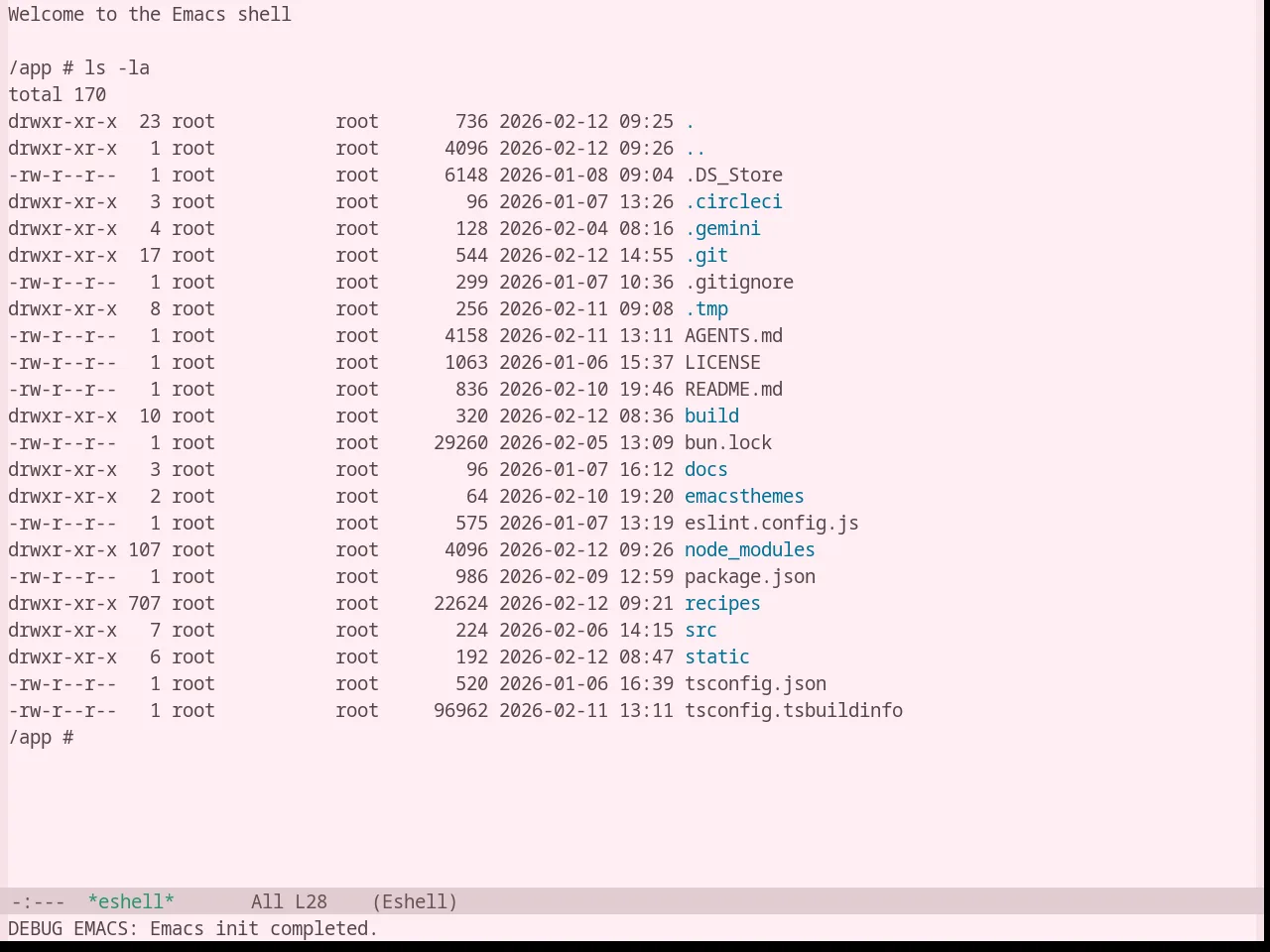 Base16 Sakura Theme in eshell