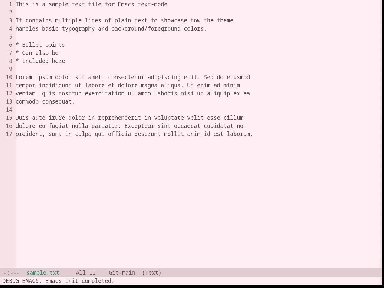 Base16 Sakura Theme in text-mode
