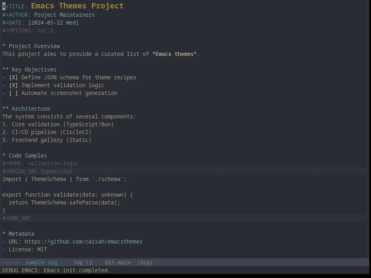 Base16 Sandcastle Theme in org-mode