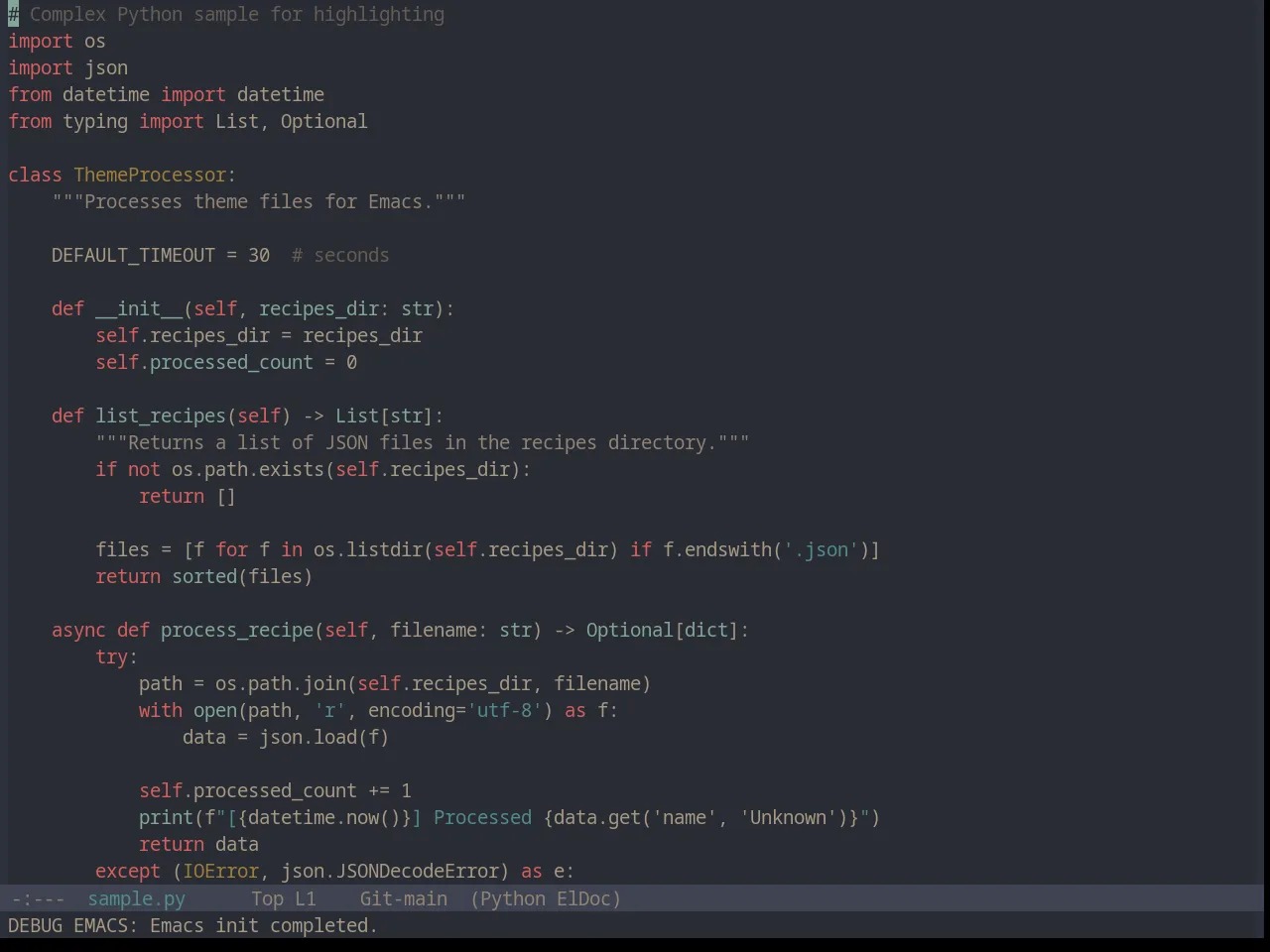 Base16 Sandcastle Theme in python-mode