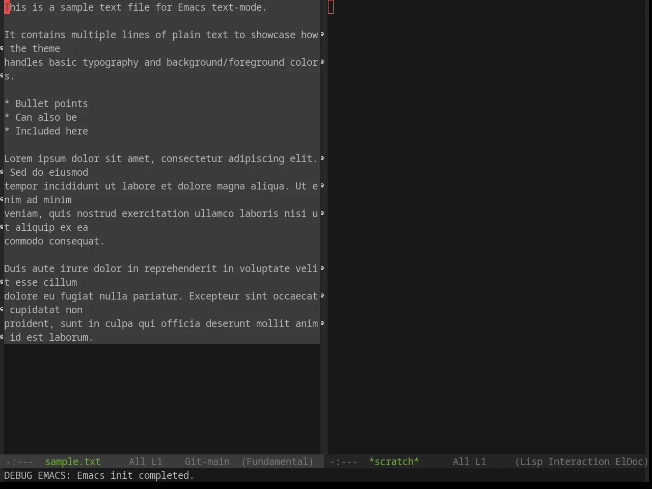 Base16 Selenized Black Theme in fundamental-mode