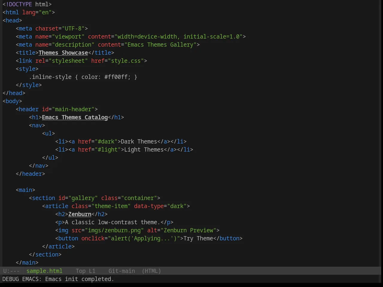 Base16 Selenized Black Theme in html-mode