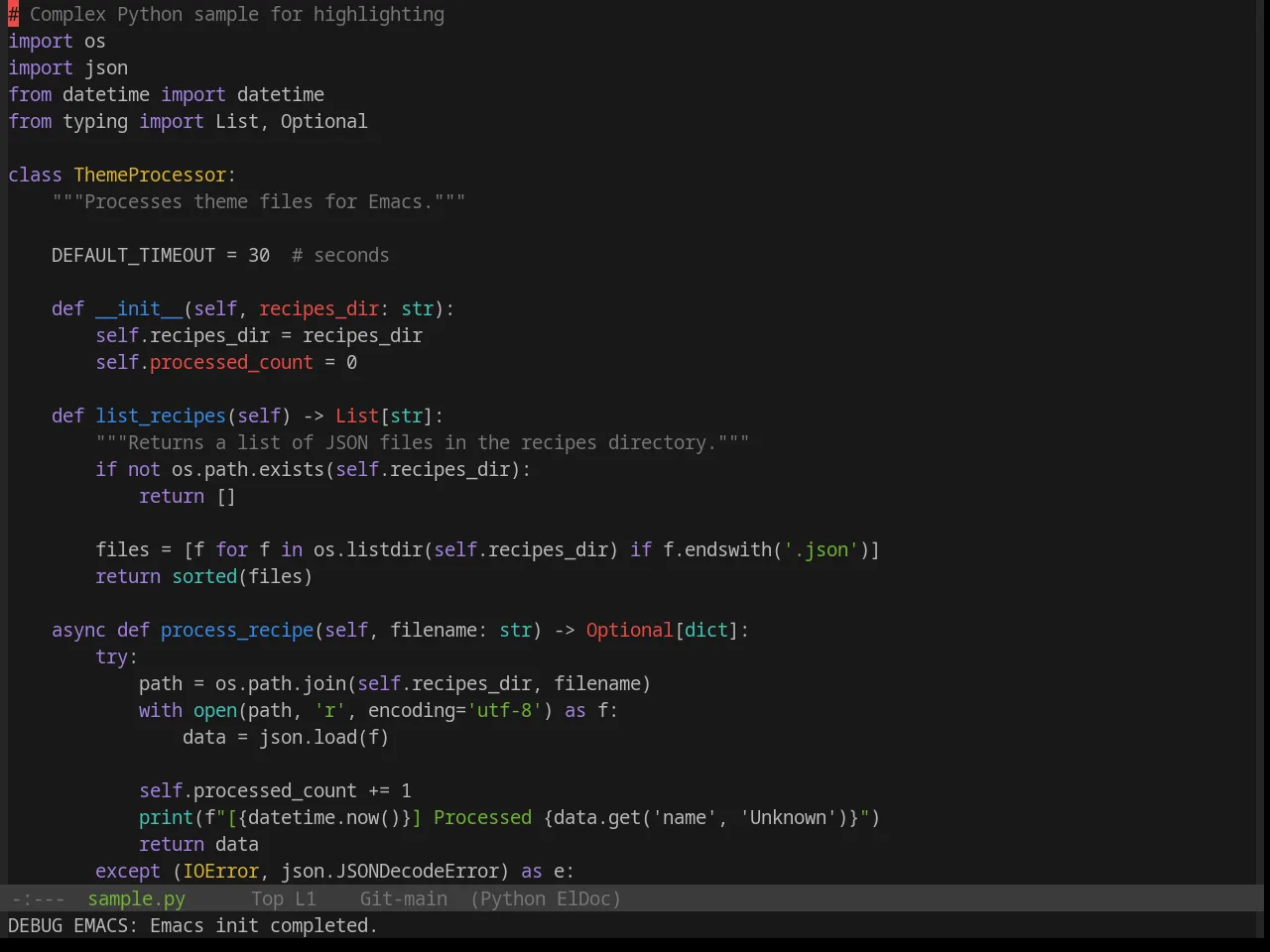 Base16 Selenized Black Theme in python-mode
