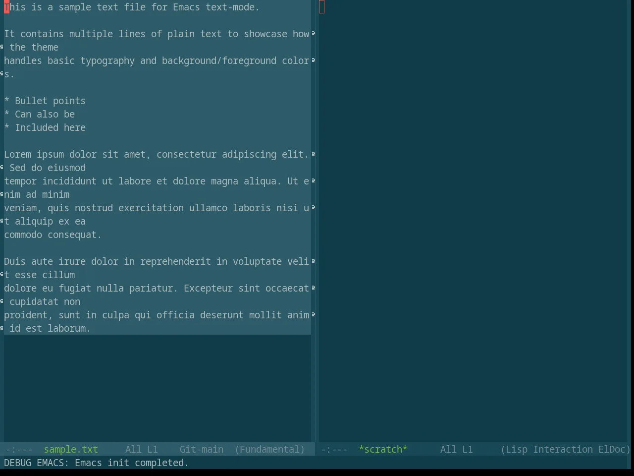 Base16 Selenized Dark Theme in fundamental-mode