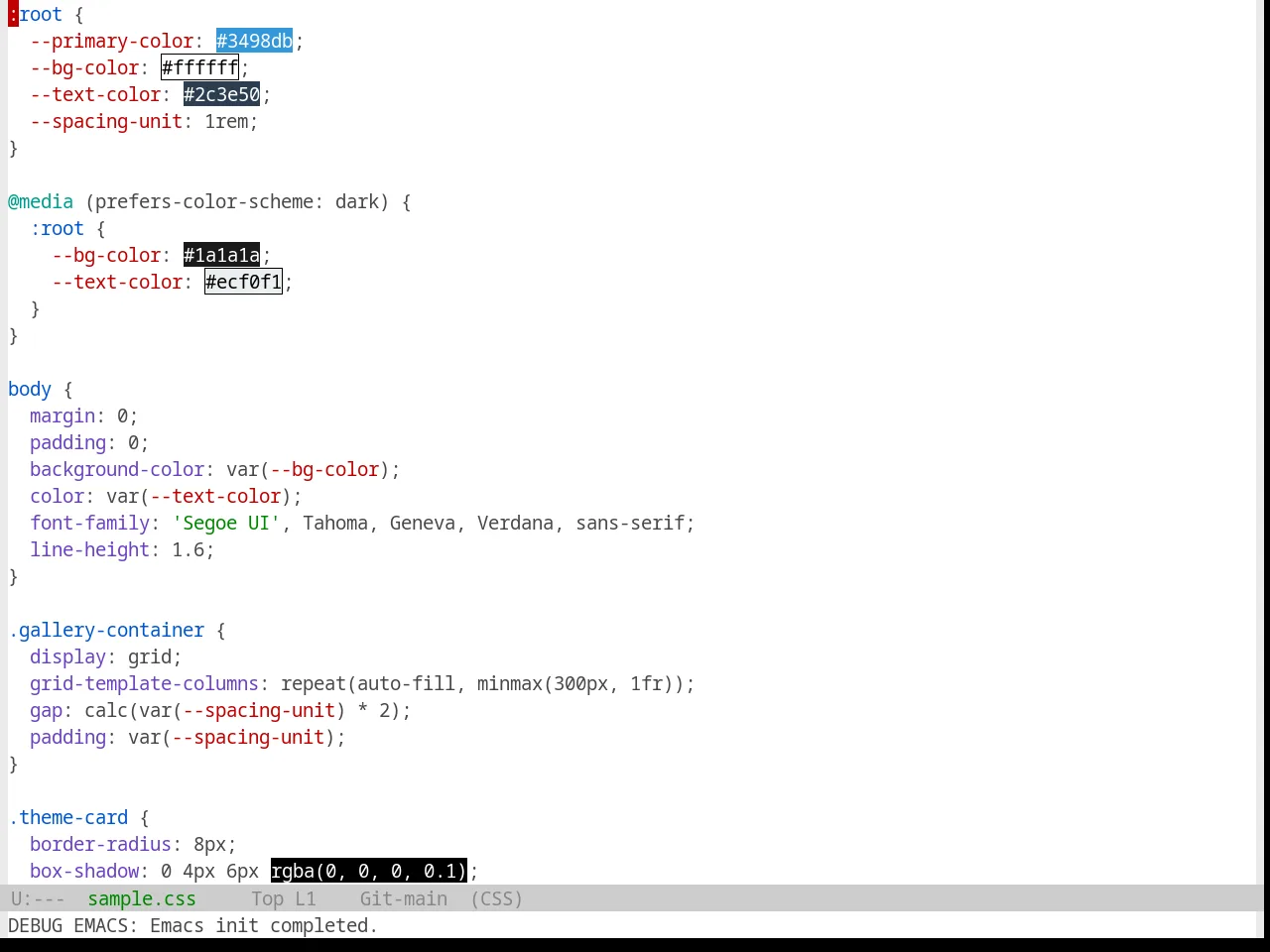 Base16 Selenized White Theme in css-mode