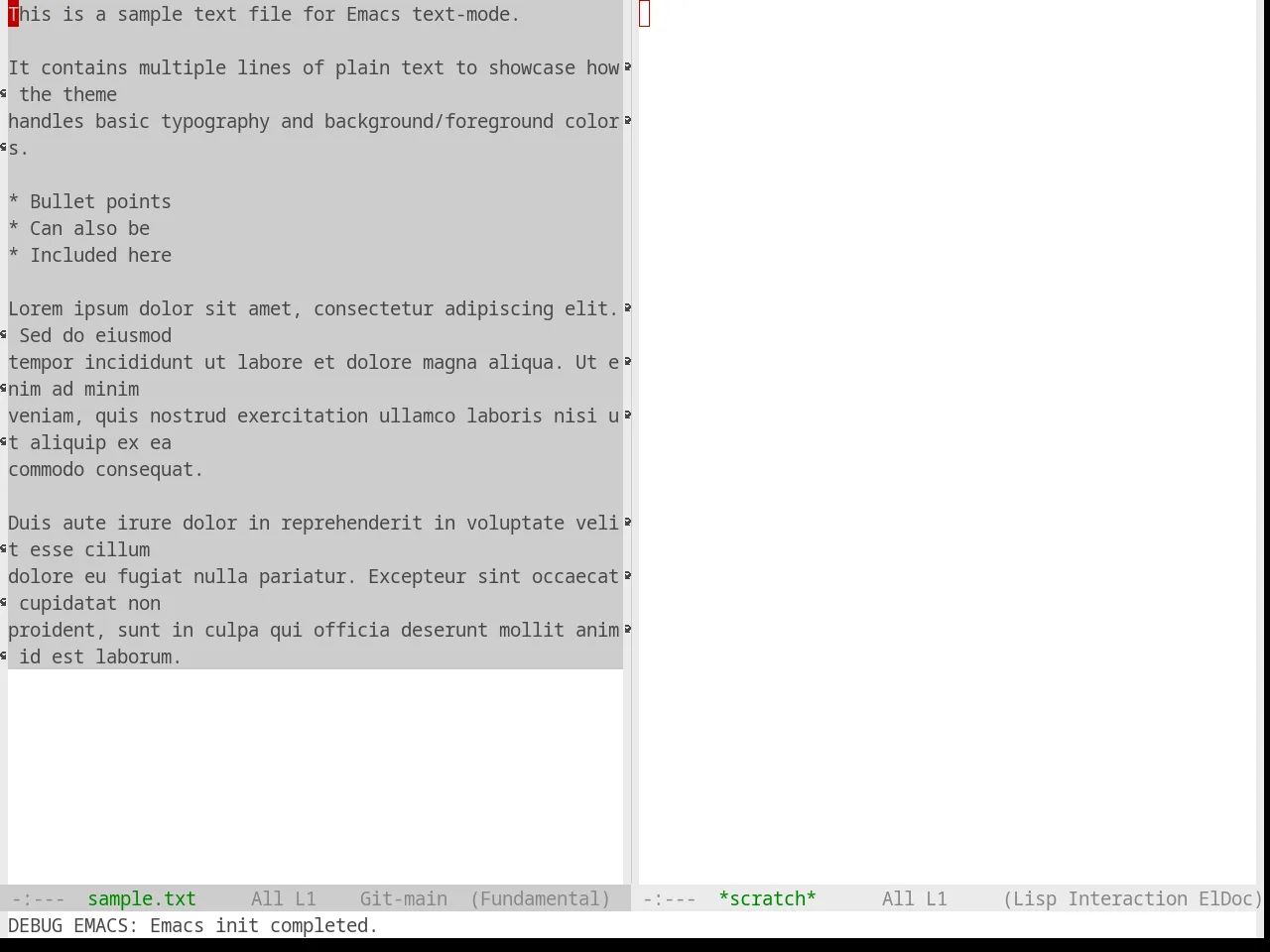 Base16 Selenized White Theme in fundamental-mode