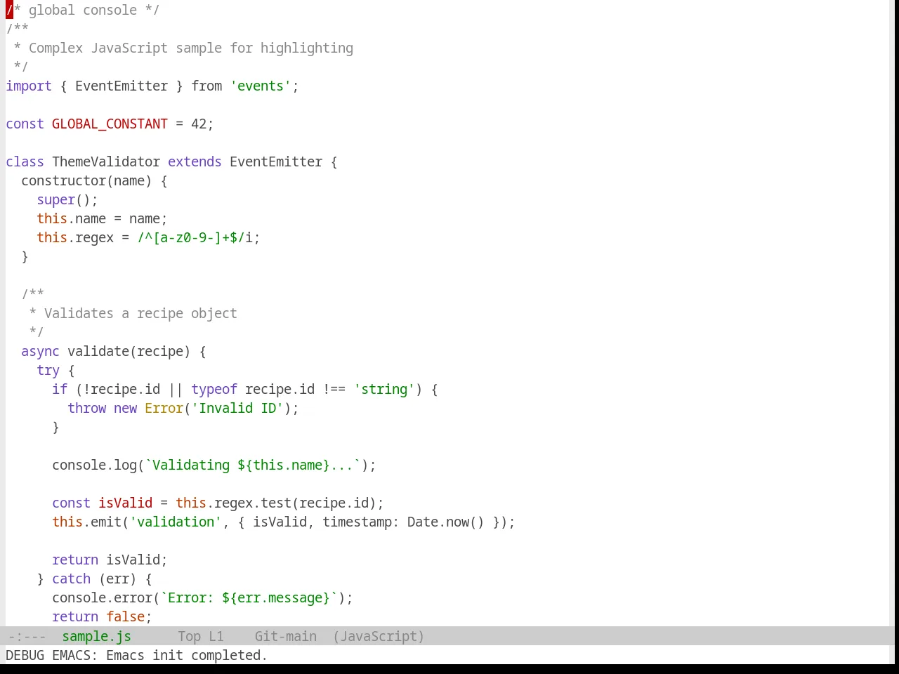 Base16 Selenized White Theme in javascript-mode