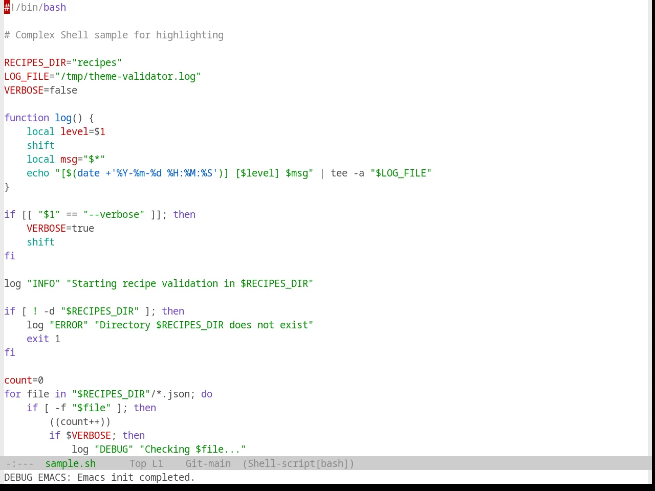 Base16 Selenized White Theme in sh-mode