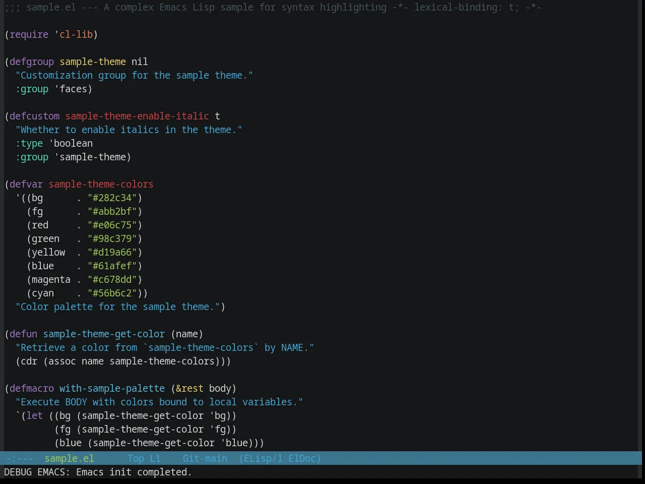 Base16 Seti Theme in emacs-lisp-mode