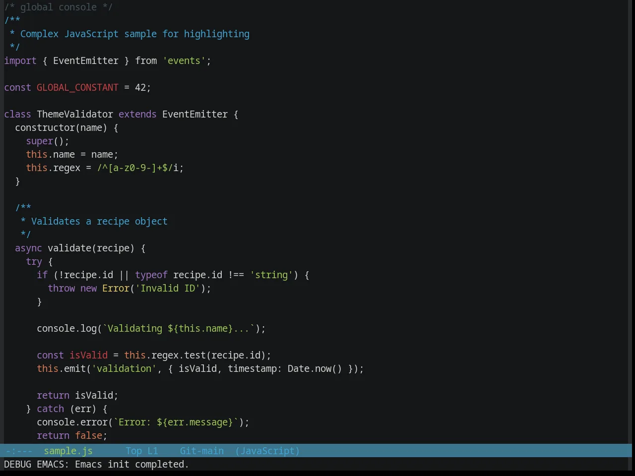 Base16 Seti Theme in javascript-mode