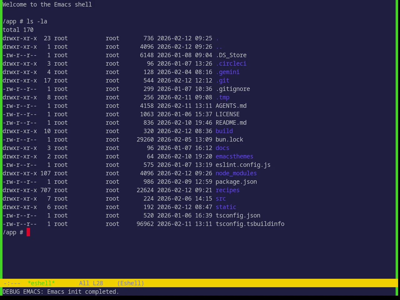 Base16 Shades Of Purple Theme in eshell